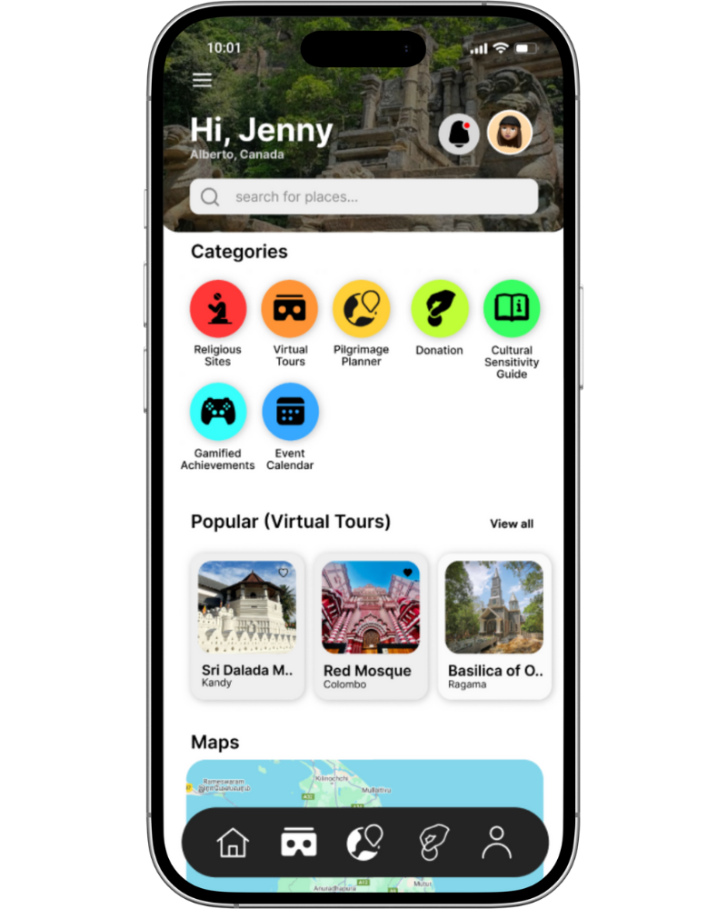 SriRoute App Screenshot
